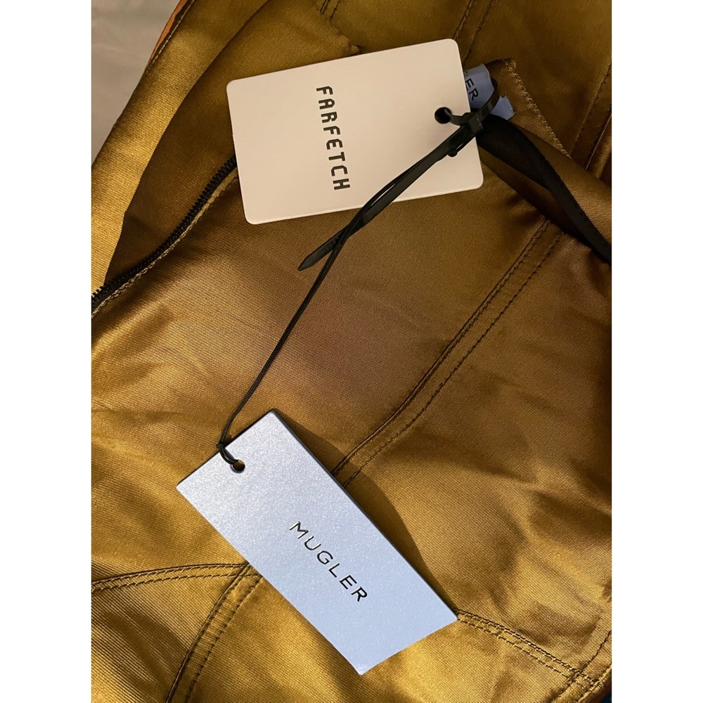 MUGLER Metallic bronze gold Trousers BNWT Stunning EXCLUSIVE for christm… - Picture 8 of 16